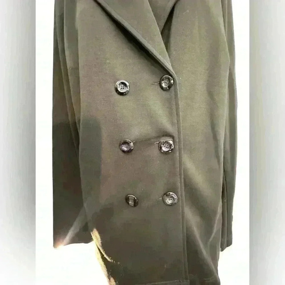 Olive Green Plus Size XXL Double-Breasted Button Up Blazer - Picture 2 of 11